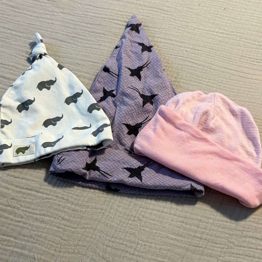 Kids Elephant and Star Patterned Hat Set